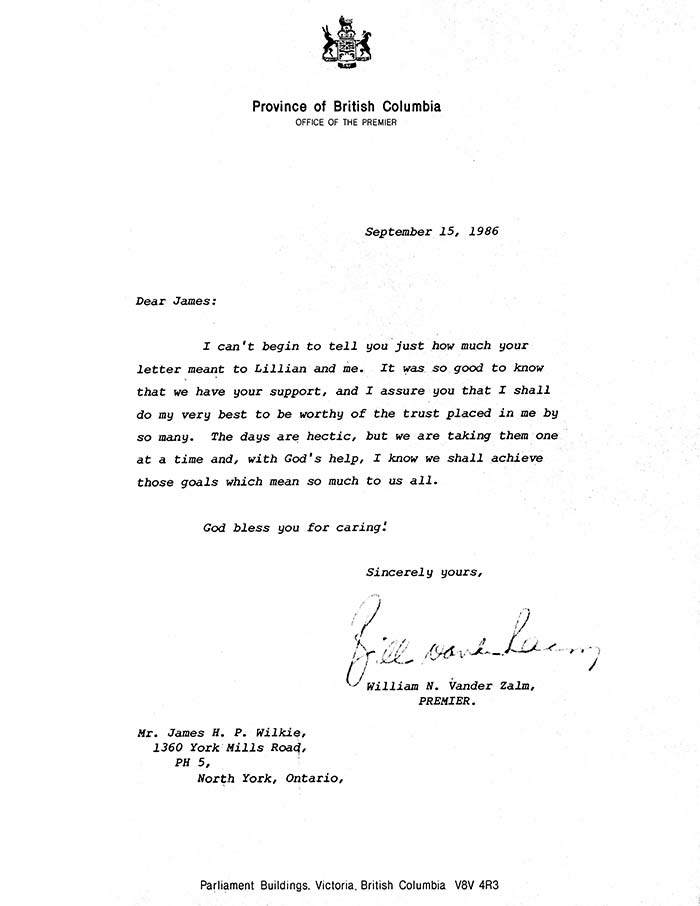 Letter from Client
