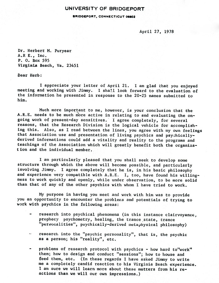 Letter from Client