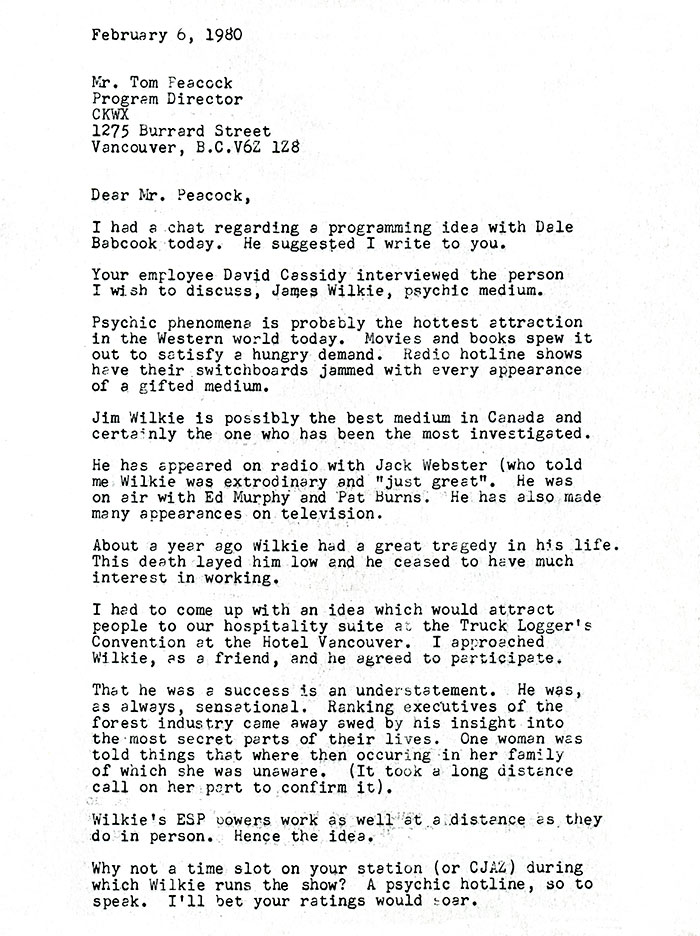 Letter from Client